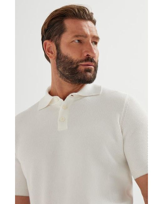 Brunello Cucinelli White English Rib Knit Sweater for men