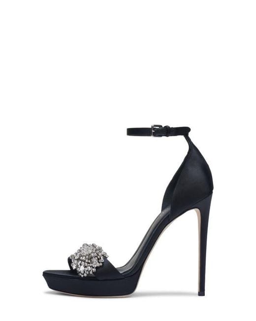 Alexander McQueen Blue Jewel Platform Sandal