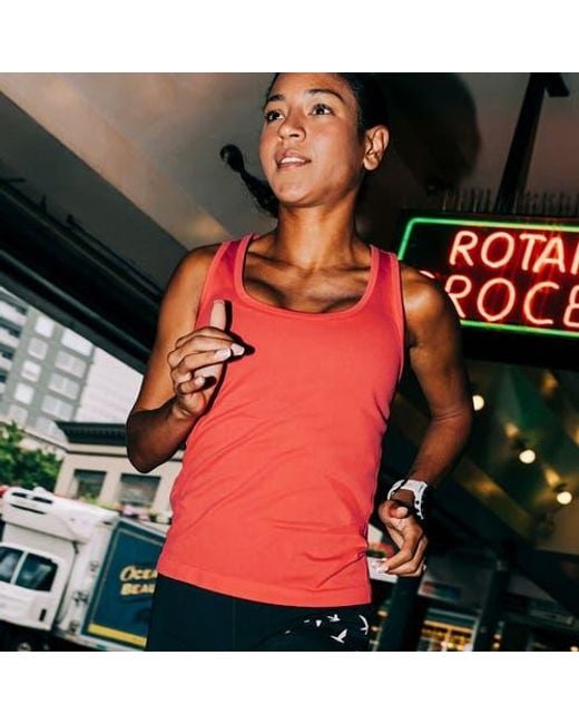 Oiselle Red Float Tank Top