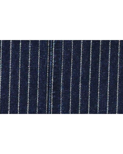 AFRM Blue Amiri Pinstripe Denim Maxi Skirt