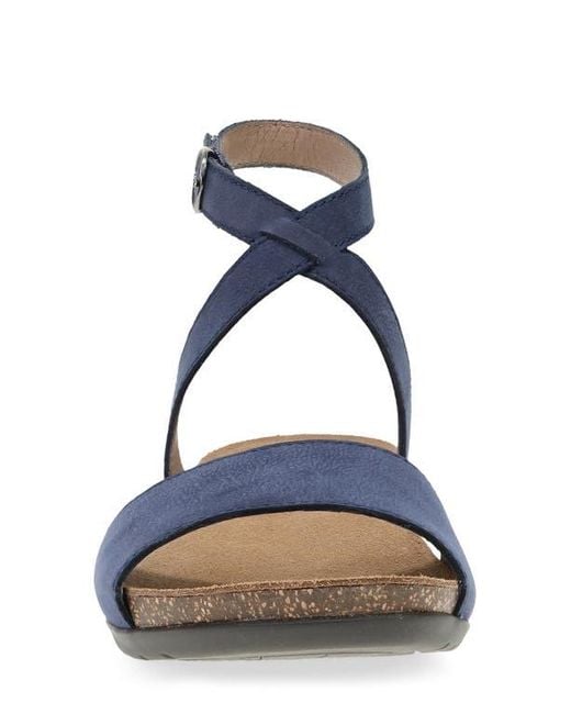 Dansko Blue Rafferty Ankle Strap Sandal