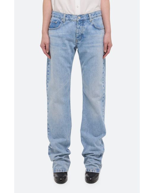 Helmut Lang Blue Low Rise Straight Leg Jeans