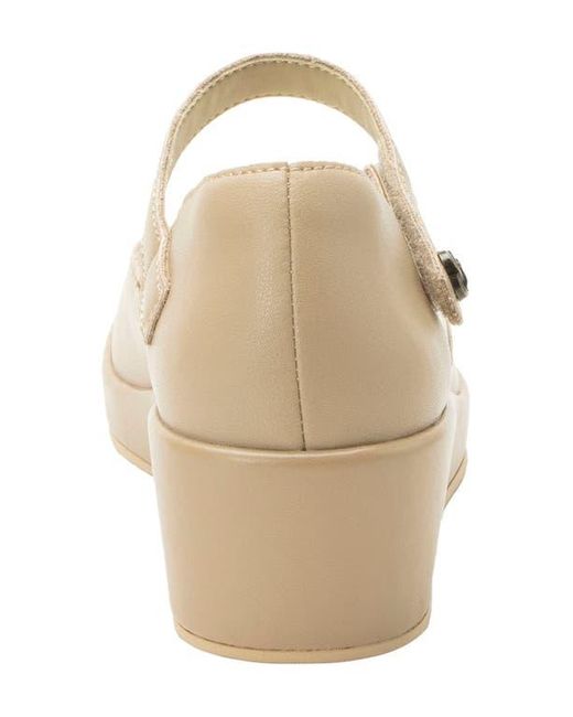 Alegria By Pg Lite Natural Hayes Platform Wedge Mary Jane