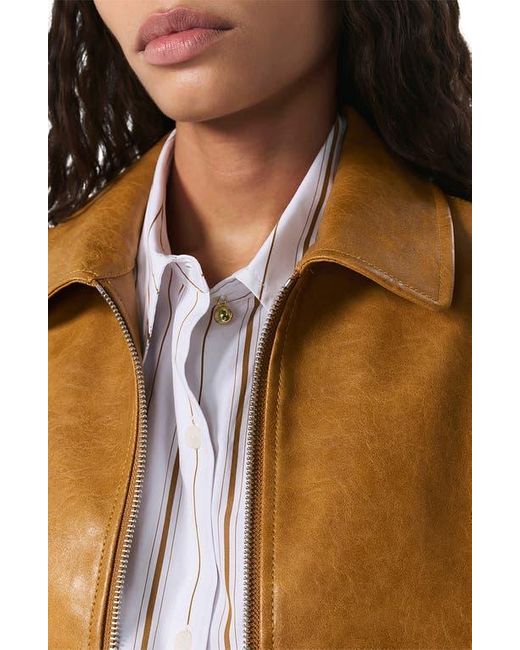 Rag & Bone Brown Jordie Faux Leather Jacket