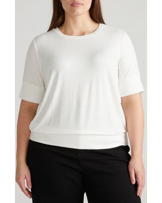 UNIVERSAL STANDARD White Aimee Knit Top