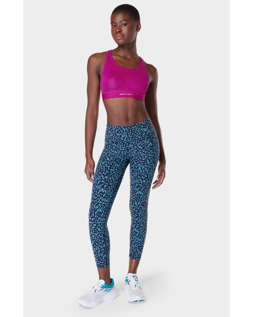Sweaty Betty Blue Power Workout 7/8 leggings