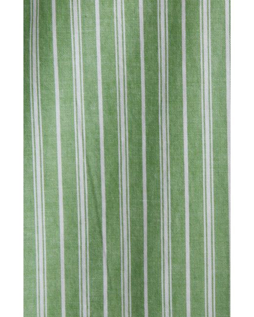 Xirena Green Xírena Mills Stripe Long Sleeve Cotton Shirtdress