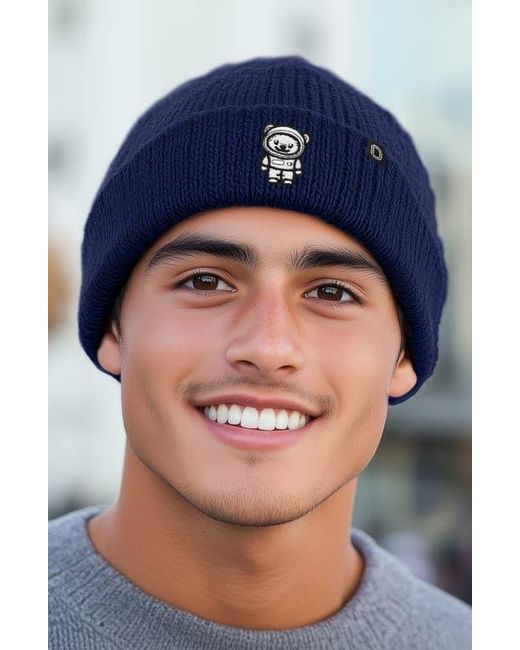 Alix Blue Ice Bear Beanie for men