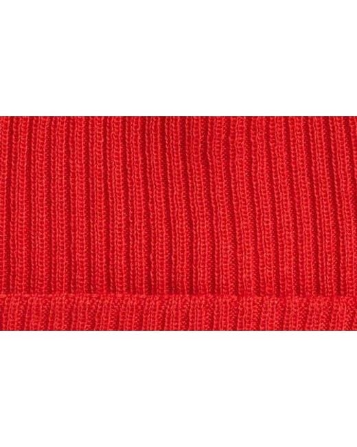 Fjallraven Orange Ribbed Performance Beanie for men