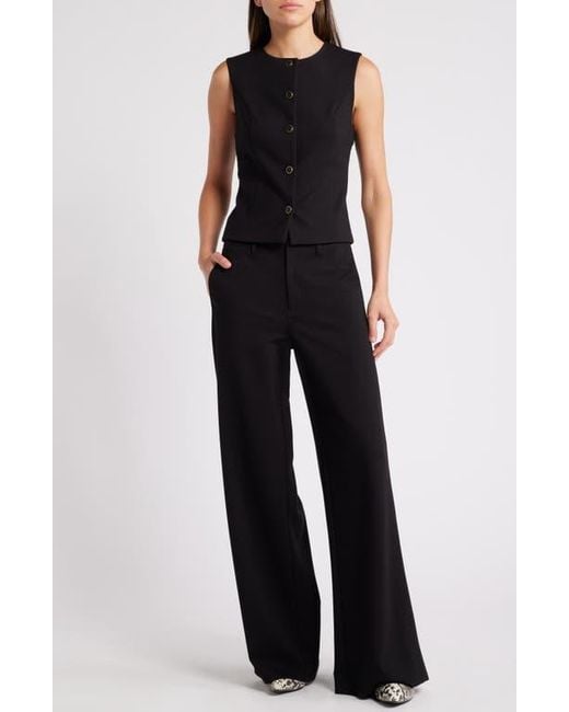 Rag & Bone Black Irina Button-Up Vest