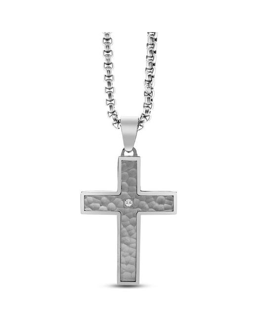 Anna Zuckerman Metallic Thorren Cross Necklace