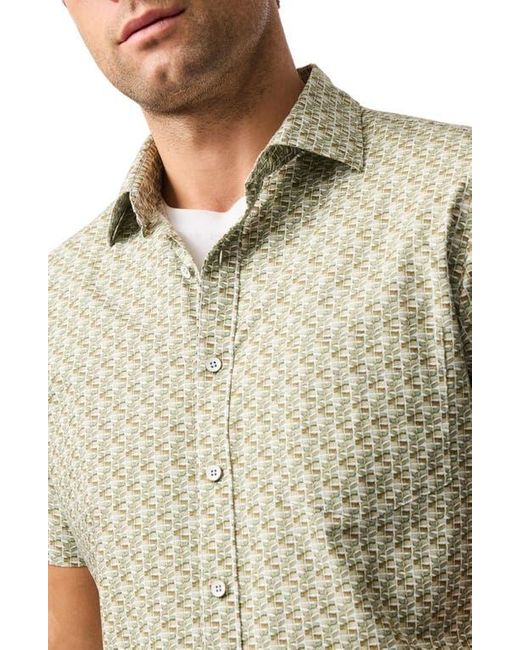 Rodd & Gunn Green Avonside Short Sleeve Organic Cotton Button-Up Shirt for men