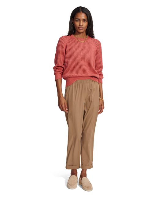 Varley Red Clay Open Knit Sweater