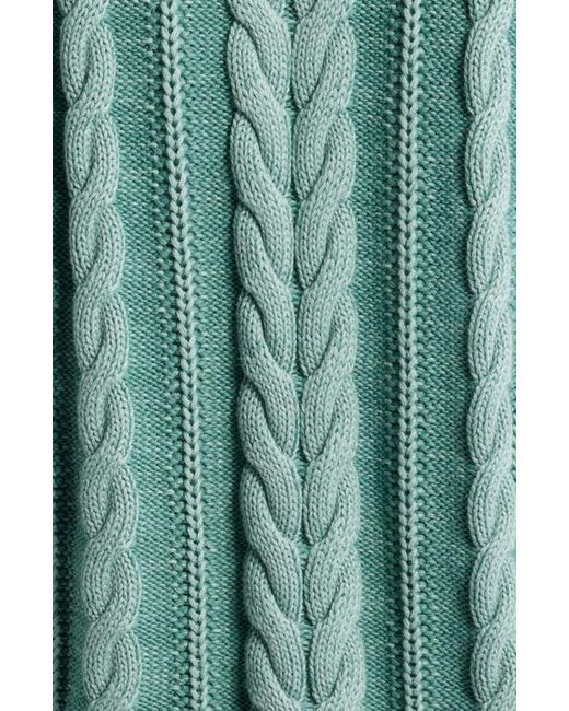 Pendleton Green Cable Cotton Cardigan