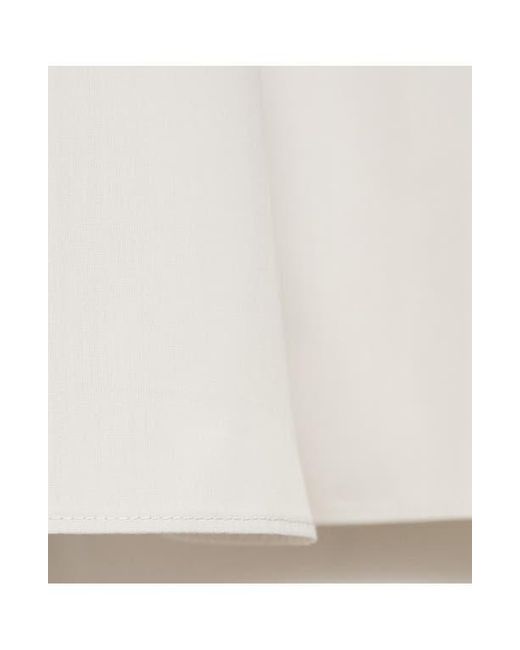 Mango White Pleat Midi Skirt