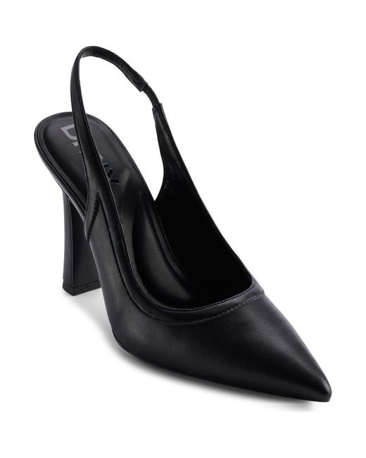 DKNY Cinette Slingback Pointed Toe Pump in Black | Lyst