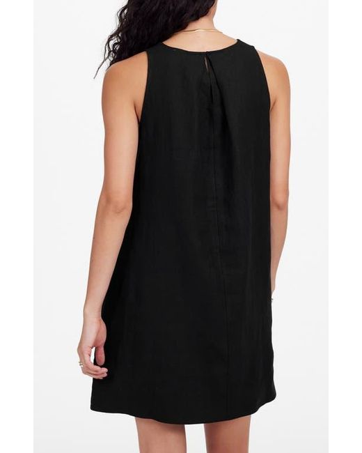 Madewell Leilani Linen Dress in Black | Lyst