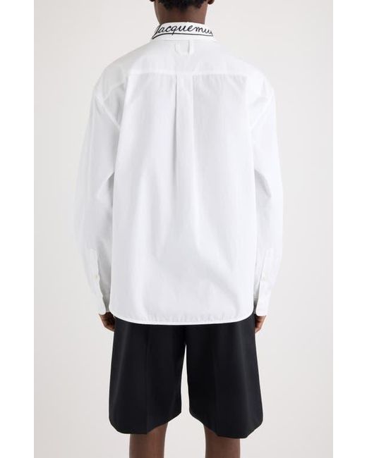 Jacquemus White La Chemise Simon Dog Patch Button-Up Shirt for men
