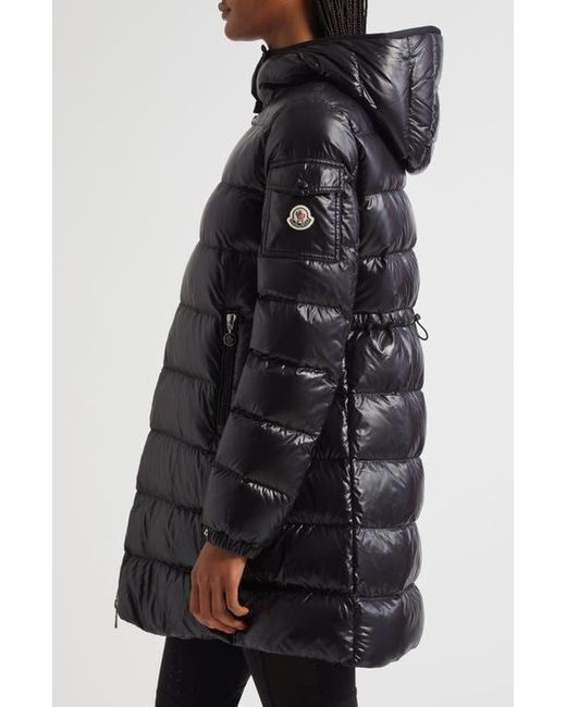 Moncler Black Courcelles Down Hooded Coat