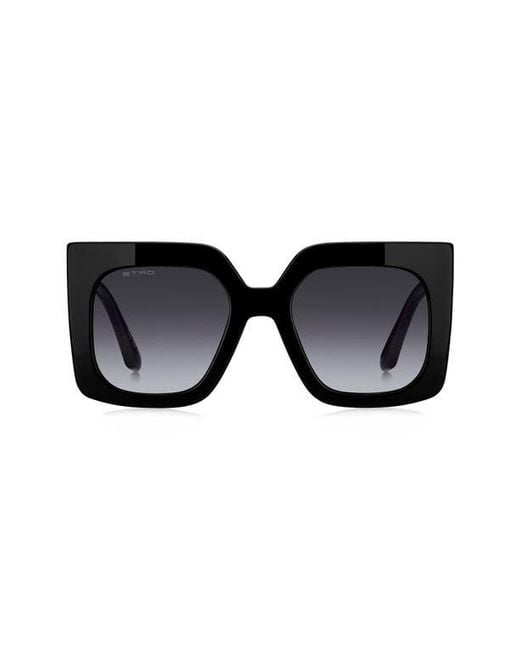 Etro Black 53Mm Gradient Square Sunglasses
