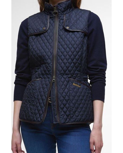 Barbour Blue Dahlia Water Resistant Quilted Vest