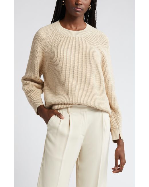 Nordstrom Natural Organic Cotton & Merino Wool Rib Sweater