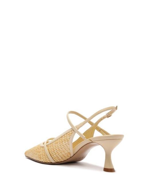 Alexandre Birman Natural Tita Pointed Toe Slingback Pump