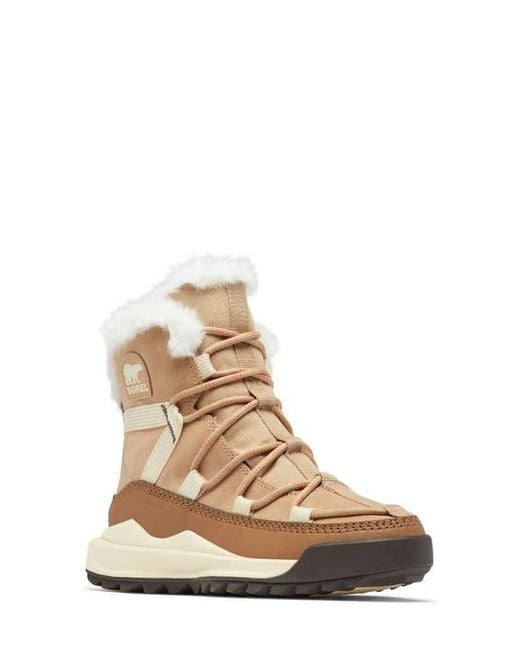 Sorel Natural Faux Fur Waterproof Booties