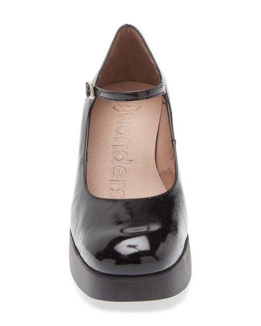 Wonders Blue Mary Jane Platform Pump