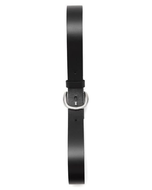 Mango Black Round Buckle Leather Belt