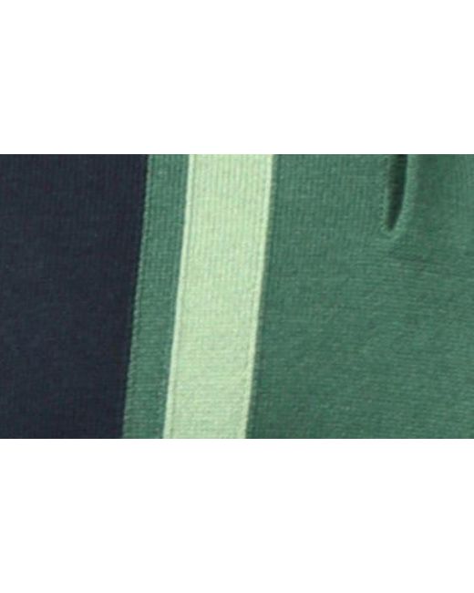Ben Sherman Green Vertical Stripe Polo Sweater for men