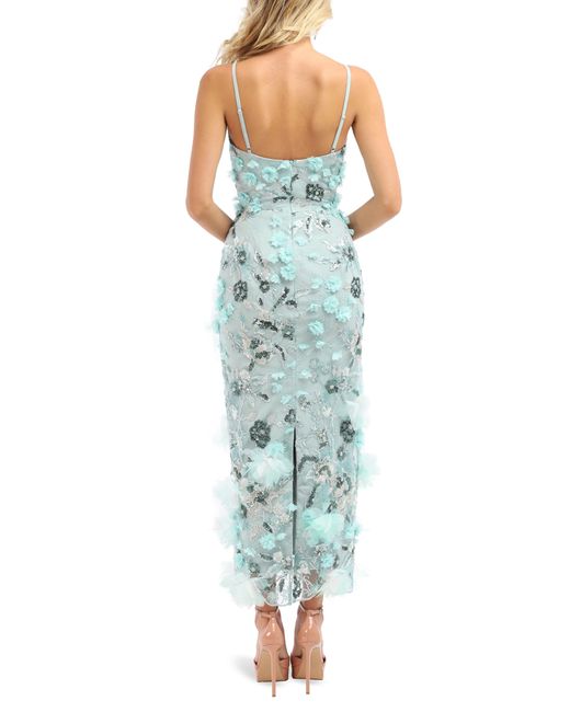 HELSI Blue Norah Sequin Floral Gown
