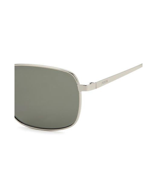 Fossil Gray 58Mm Rectangular Sunglasses for men