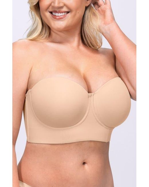 Shapellx Natural Strapless Convertible Underwire Bra Full Coverage