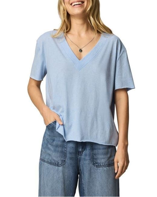 Splendid Blue Kacey V-Neck T-Shirt