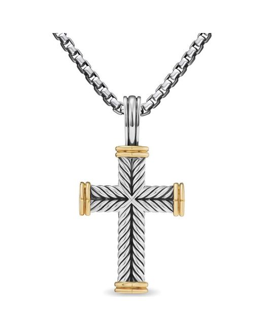 David Yurman Metallic Chevron Cross Pendant, 33.5Mm for men