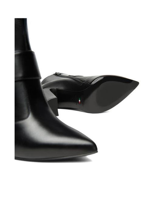 Nero Giardini Black Buckle Bootie
