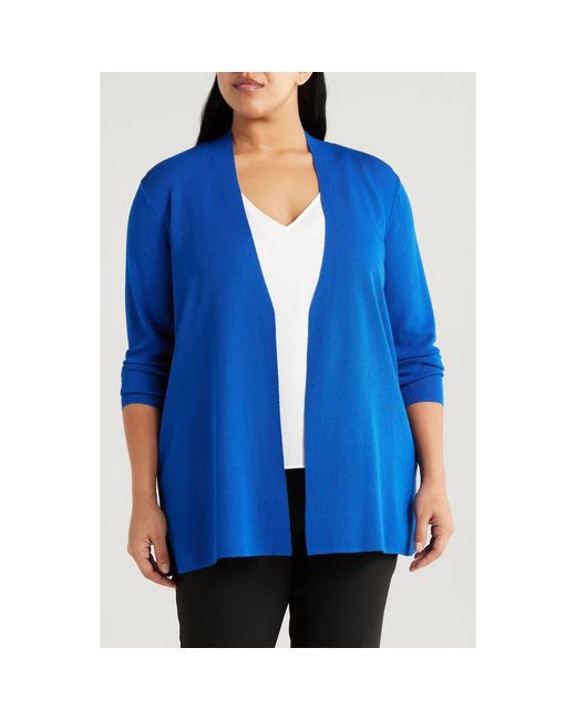 Anne Klein Blue Napa Open Front Longline Cardigan