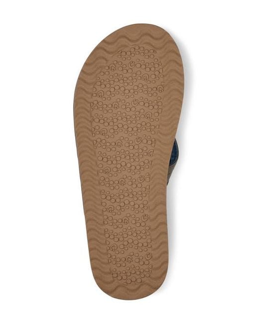 Sanuk Gray Ziggy Plush Flip Flop for men
