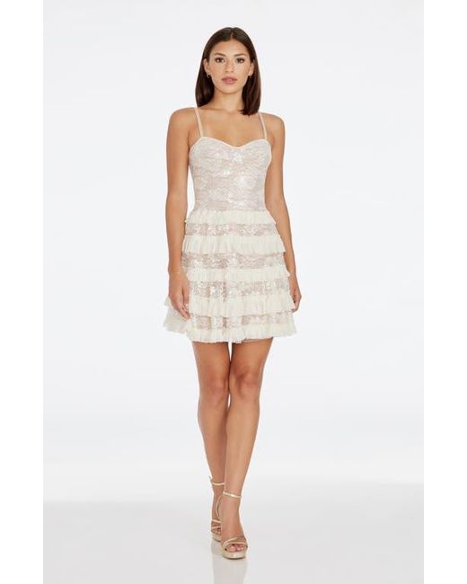 Dress the population sequin lace fit and flare hotsell