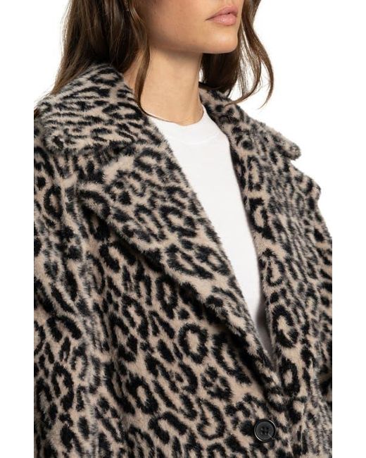 Sanctuary Black Colette Leopard Faux Fur Jacket