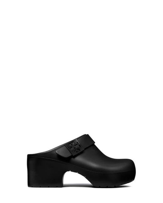 Tory Burch Black Mellow Platform Heeled Clog