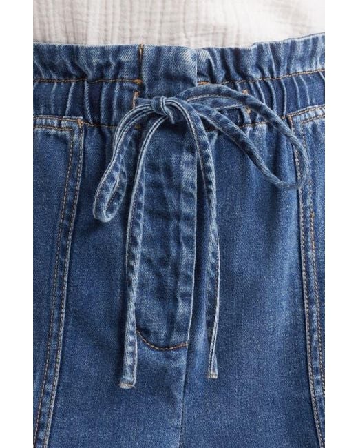 Rails Blue Foster Paperbag Denim Shorts