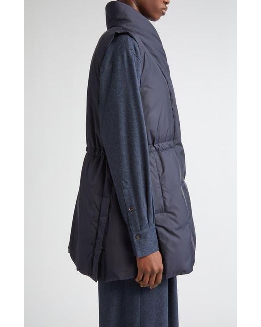 Lafayette 148 New York Blue Recycled Tech Down Puffer Vest