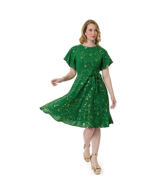 green emerald velvet dress UNIQUE VINTAGE main image 1
