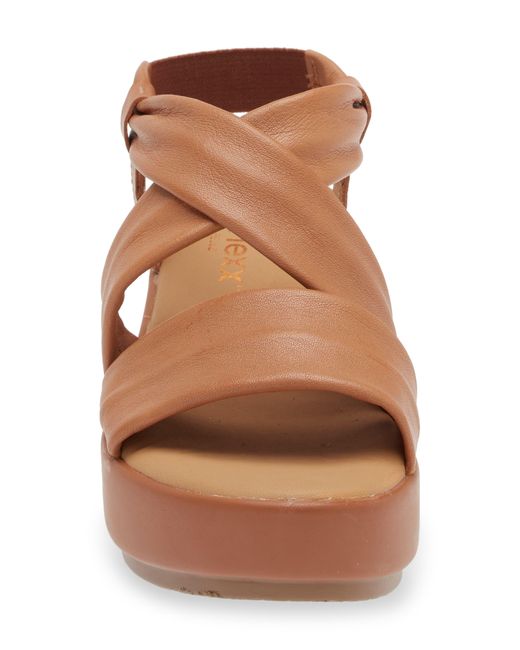 The Flexx Brown Scott Slingback Platform Wedge Sandal