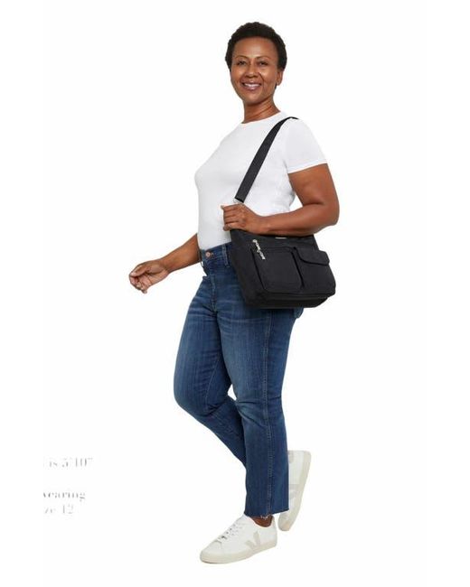Baggallini Black Modern Everywhere Hobo Crossbody Bag With Wristlet