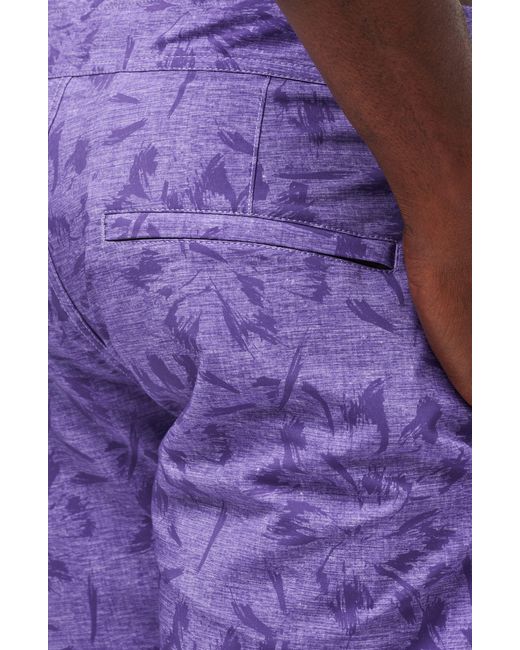 Travis Mathew Purple Hanalei Board Shorts for men