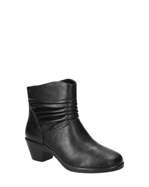 Easy Street Black Bess Faux Leather Bootie