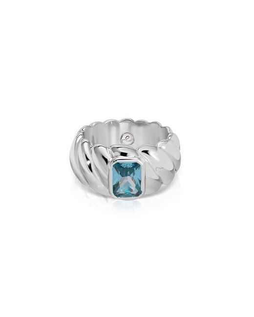 Ettika White So Twisted Crystal Statement Ring